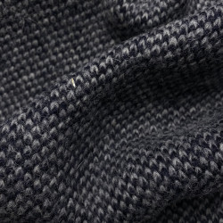 dzianina wełniana płaszczowa granatowo-szara WV2664