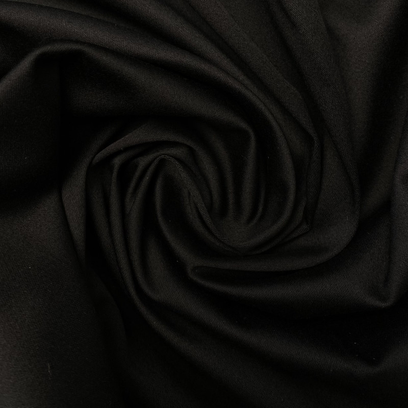twill bawełniany czarny z połyskiem CO2695